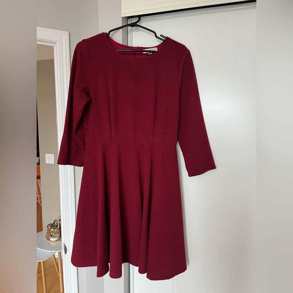 Burgundy dress long sleeve